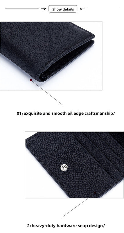 Women's Genuine Leather Bi-fold Wallet - Slim Short Purse with Coin Pocket & RFID Blocking - Soft Cowhide Minimalist Card Holder - Green