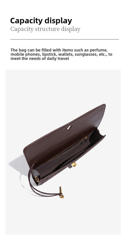 Retro Woven Baguette Handbag for Women Suede Texture PU Leather Shoulder Crossbody Bag Elegant Evening Clutch Pine Tea Color